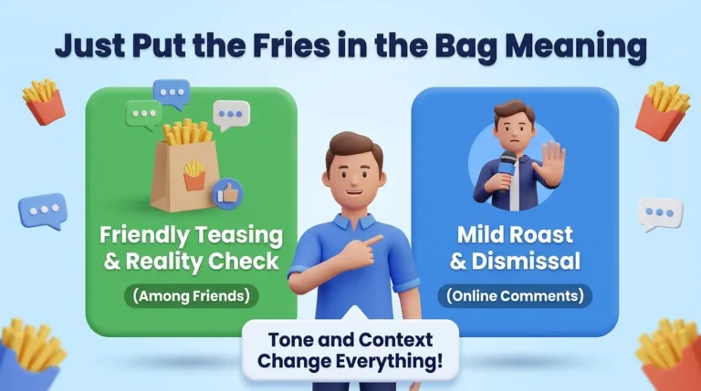 Just Put the Fries in the Bag Meaning