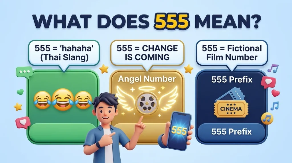 What Does 555 Mean in Text?