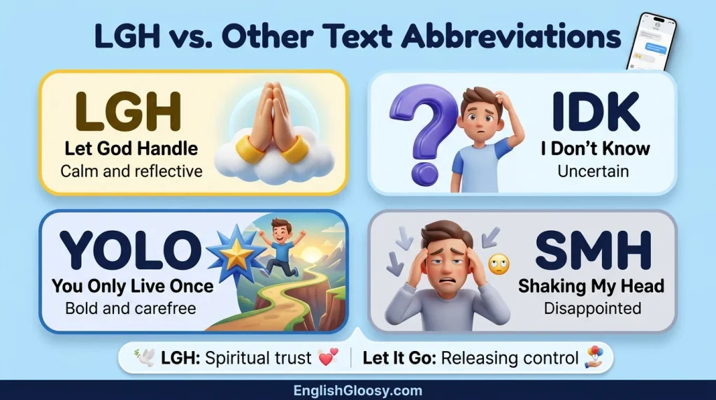 LGH Meaning Compared With Similar Text Abbreviations
